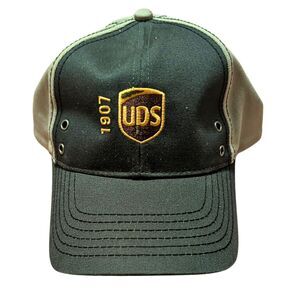 UPS Heritage Baseball Cap – Dark Green & Gray – Embroidered Shield Logo – 1907